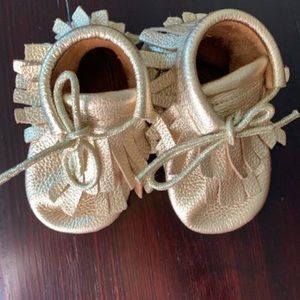 Super Soft leather (gold) moccasins